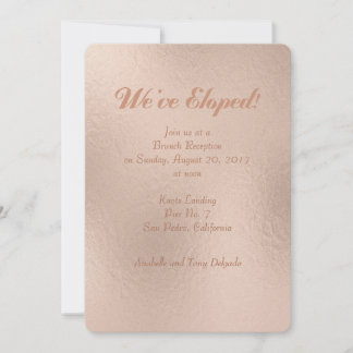 Rose Gold Foil-effect We've Eloped Announcement