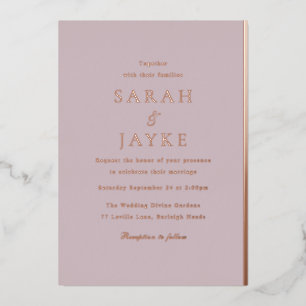 Rose Gold Foil Elegant Modern Wedding