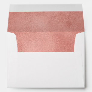 Rose Gold Foil Faux Stylish Wedding 5x7 Envelope