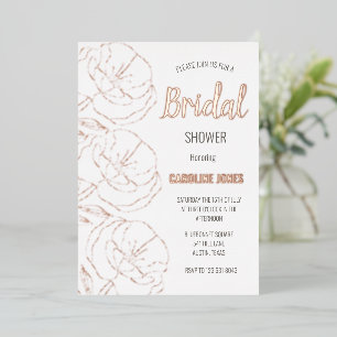 Rose Gold Foil Floral Elegant Bridal Shower