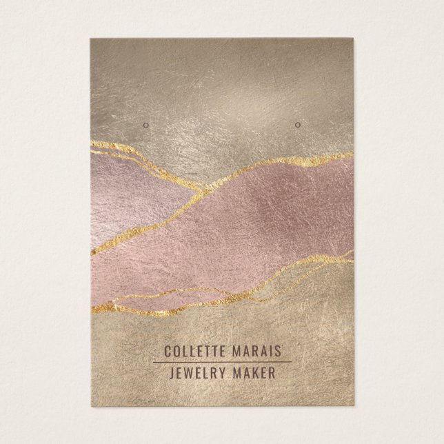 Rose Gold Foil Glitter Earring Jewelry Display (Front)