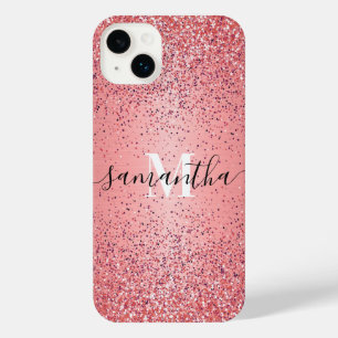 Rose Gold Foil Glitter iPhone 14 Plus Case