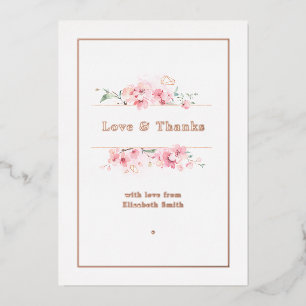 Rose Gold Foil Holiday Card