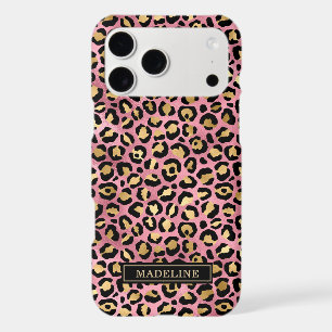 Rose Gold Foil Leopard Print Monogrammed