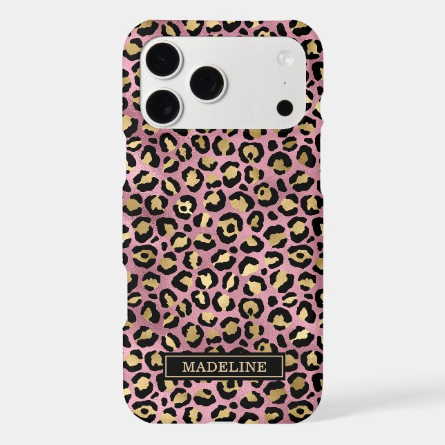 Rose Gold Foil Leopard Print Monogrammed (Back)