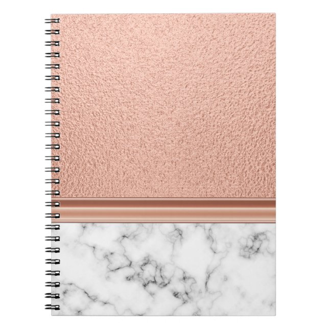 Rose Gold Foil on Marble Notebook (Front)