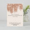 Rose gold foil palm tree elegant script wedding