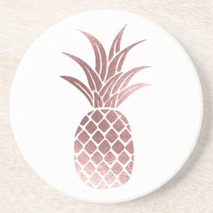 Rose Gold Foil Pineapple Coaster