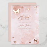 ROSE GOLD FOIL Pink Butterfly Sweet 16 Party<br><div class="desc">ROSE GOLD FOIL Pink Butterfly Sweet 16 Party Foil Invitation
More pretty Sweet 16 Party Invitations in the Little Bayleigh Store!</div>