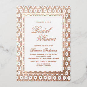 Rose Gold Foil Pressed Geometric Bridal Shower