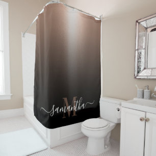 Rose Gold Foil Shower Curtain