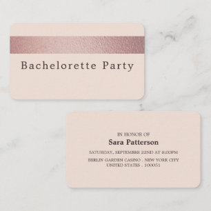 Rose Gold Foil Stripe, Bachelorette Party Ticket