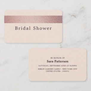 Rose Gold Foil Stripe, Bridal Shower Ticket Invite