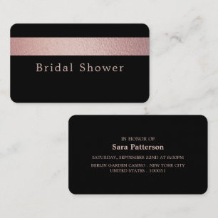 Rose Gold Foil Stripe, Bridal Shower Ticket Invite