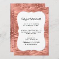 Rose Gold Foil Tiger Stripes Any Age Birthday