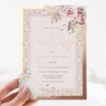 Rose Gold Foil Vintage Border Blush Floral Wedding<br><div class="desc">Rose Gold Foil Vintage Border Blush Floral Wedding Foil Invitation

See other invitations in our Niche and Nest Store</div>