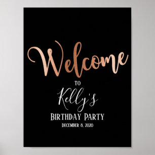 Rose Gold Foil, welcome sign