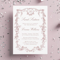 Rose Gold French Frame Sweet 16 Birthday Party    