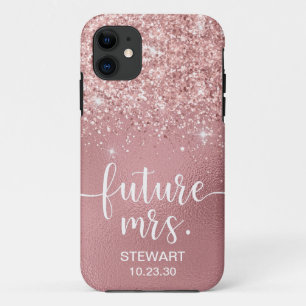 Rose Gold Future Mrs Glitter Case-Mate iPhone Case