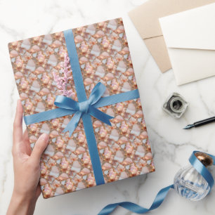 Rose Gold Gemstones Wrapping Paper