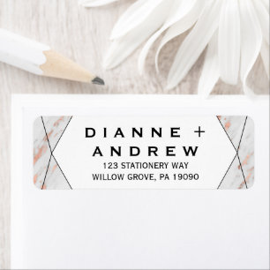 Rose Gold Geometric Marble Wedding