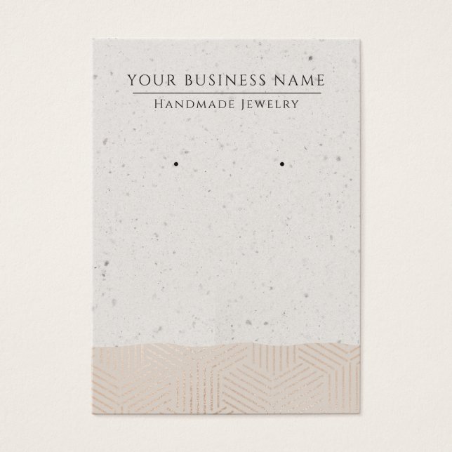 Rose Gold Geometric Modern Earring Display Cards (Front)