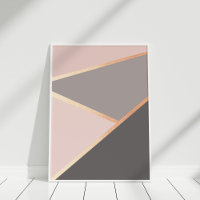 Rose Gold Geometric Poster