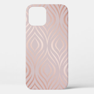 Rose gold geometric seamless pattern iPhone 12 case