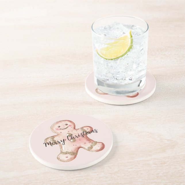 Rose Gold Gingerbread Cookie  Coaster (Side)
