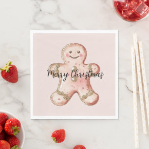 Rose Gold Gingerbread Cookie Napkin