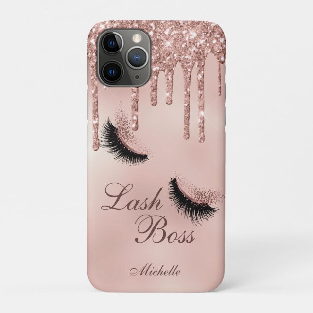 rose gold girly lash queen lashes eyes Case-Mate iPhone case (Back)
