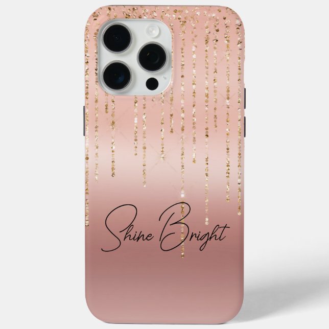 Rose Gold Glam Strings Case-Mate iPhone Case (Back)