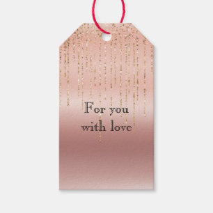Rose Gold Glam Strings Gift Tags
