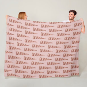 Rose Gold Glam Unicorn  Fleece Blanket