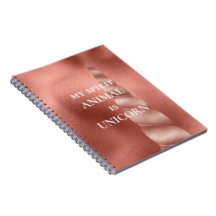 Rose Gold Glam Unicorn Notebook