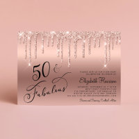 Rose Gold Glitter 50th Birthday Party