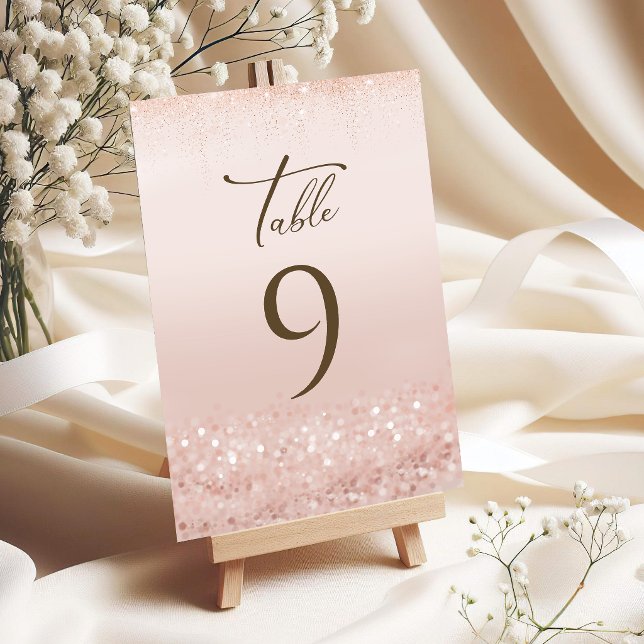 Rose Gold Glitter 70th Birthday Table Numbers (Rose Gold Glitter 70th Birthday Table Numbers)