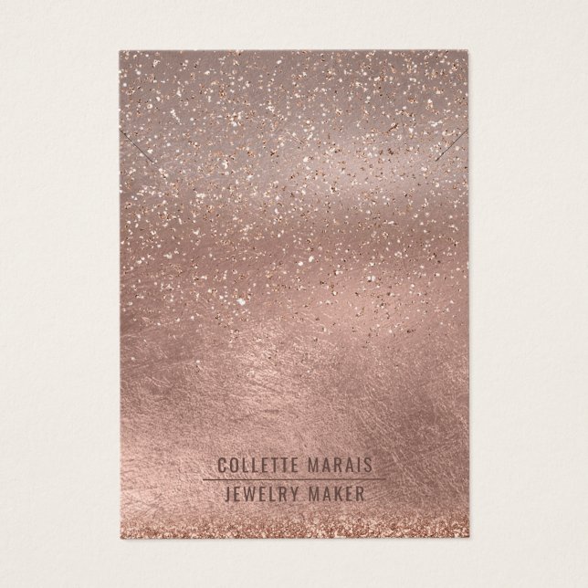 Rose Gold Glitter Abstract Jeweller Display (Front)