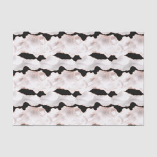 Rose Gold Glitter Agate Black White Swirl  Tissue Paper