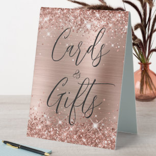 Rose Gold Glitter and Foil Wedding Cards & Gifts
