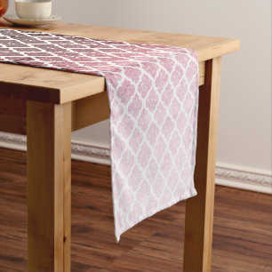 Rose gold glitter and lace medium table runner