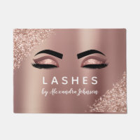 Rose Gold Glitter and Sparkle Eyelash Extension