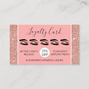 Rose Gold Glitter and Sparkle Lashes Loyalty