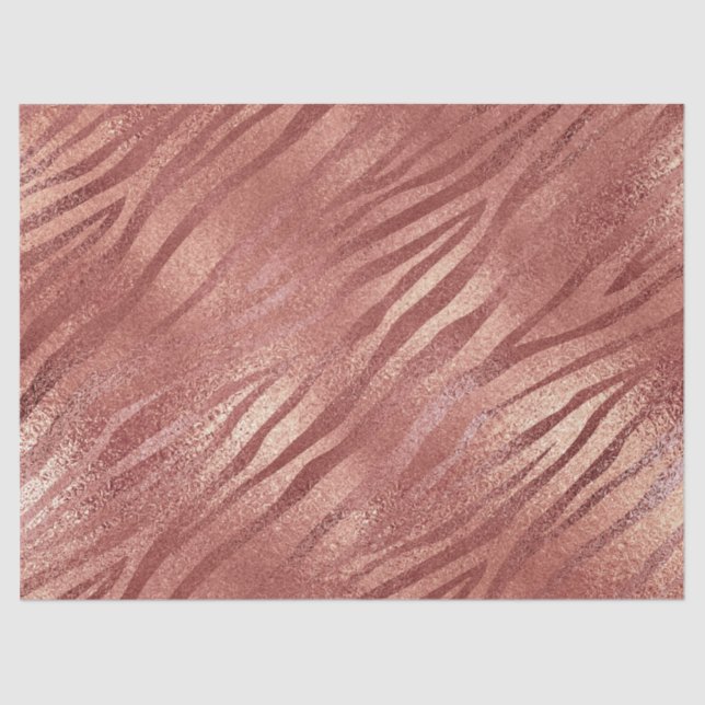 Rose Gold Glitter Animal Print Tissue Paper (Front)