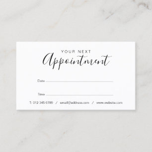 Rose Gold Glitter Appointment Card