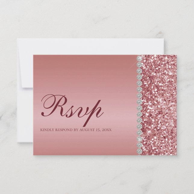 Rose Gold Glitter Bat Mitzvah (Front)