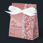 Rose Gold Glitter Bat Mitzvah Favour Box<br><div class="desc">This fantastic rose gold glitter and diamond sided Bat Mitzvah thank you favour box would be perfect for your event. It would be great for a candy station, on a thank you gift table, or at each place setting with a favour. Be sure you order enough for all your guests....</div>