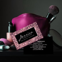 Rose Gold Glitter Beauty Salon