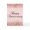 Rose Gold Glitter Blush Happy Anniversary