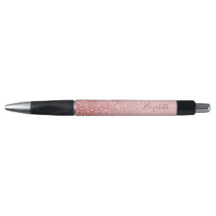 Rose Gold Glitter Blush Ombre Personalised Name